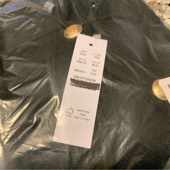 J Crew Jacket XXS Feminine Patch-pocket Sweater Lady Jacket Black - Picture 6 of 9